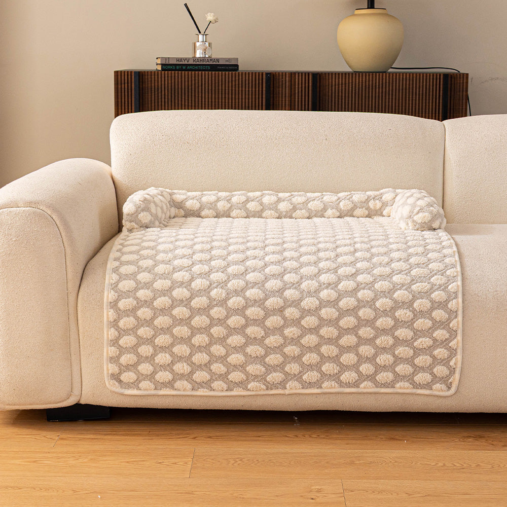 SofaSaver Pet Bed - Plush Bolster Couch Bed for Cats & Dogs