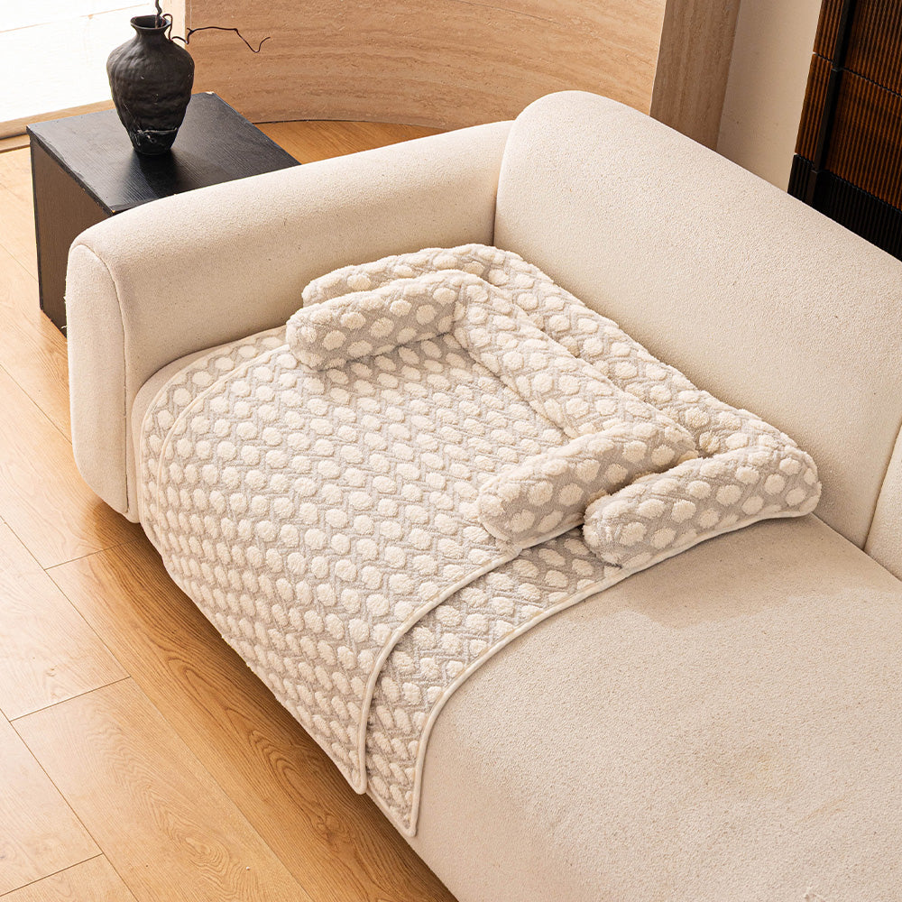 SofaSaver Pet Bed - Plush Bolster Couch Bed for Cats & Dogs