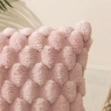 Textured Cushion Cover - Plush 3D Grid Sofa Pillow Cover