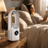 Portable Air Cooler Bladeless Tower Fan - Bedroom & Office