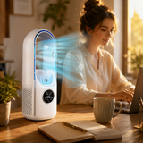 Portable Air Cooler Bladeless Tower Fan - Bedroom & Office