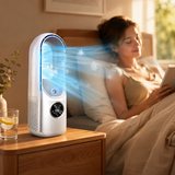 Portable Air Cooler Bladeless Tower Fan - Bedroom & Office