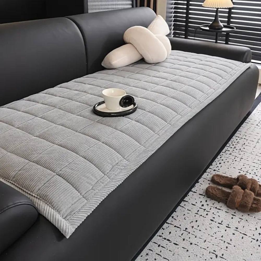 Non-Slip Couch Cover Mat - Quilted Sofa Seat Protector
