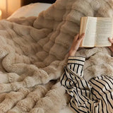 Faux Fur Throw Blanket - Soft Plush Sofa & Bed Blanket