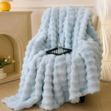 Faux Fur Throw Blanket - Soft Plush Sofa & Bed Blanket