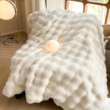 Faux Fur Throw Blanket - Soft Plush Sofa & Bed Blanket