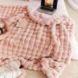 Faux Fur Throw Blanket - Soft Plush Sofa & Bed Blanket