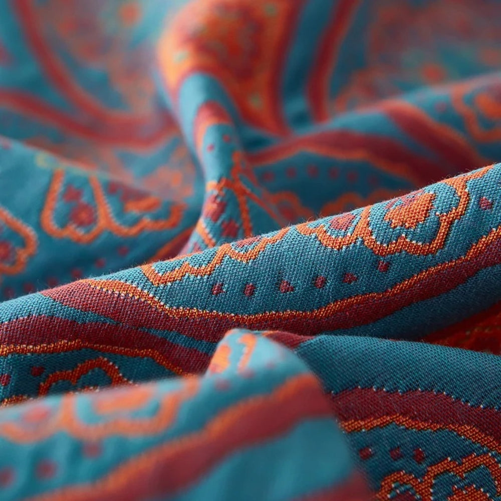 Sommar Reversible Cotton Blanket - Lightweight Summer Throw