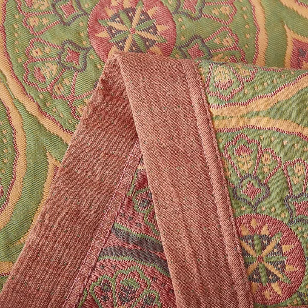 Sommar Reversible Cotton Blanket - Lightweight Summer Throw