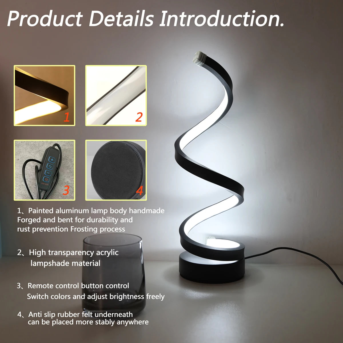 Spiral Modern Table Lamp