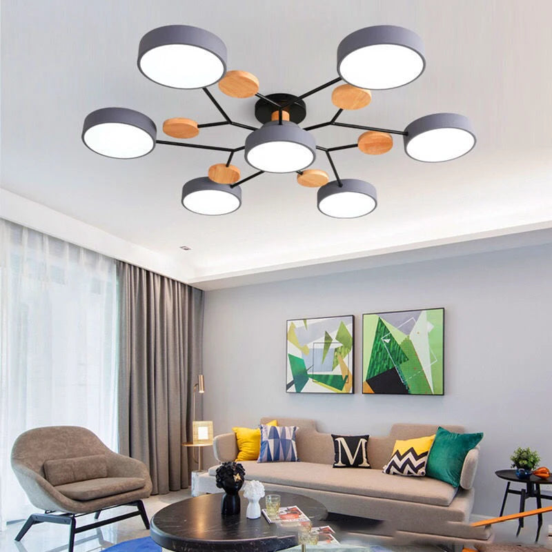 Nordic Wooden LED Ceiling Lamp