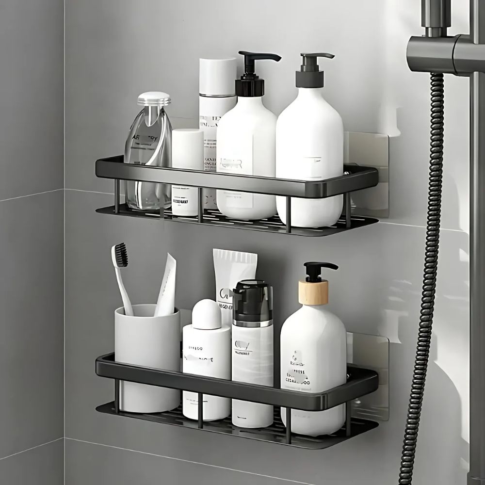 Day Spa Shower Caddy Shelf - Drill-Free Wall Organiser