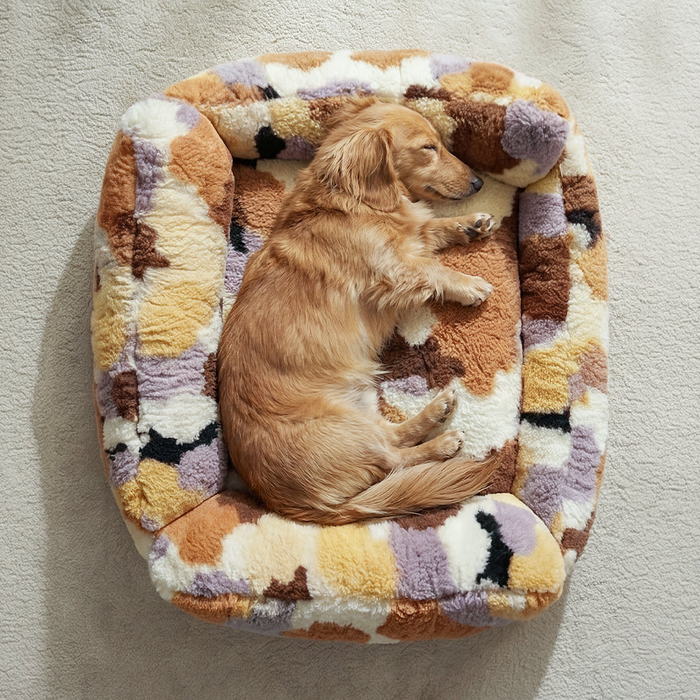 SnugSofa Pet Bed - Plush Bolster Sofa Bed for Cats & Dogs