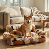 SnugSofa Pet Bed - Plush Bolster Sofa Bed for Cats & Dogs