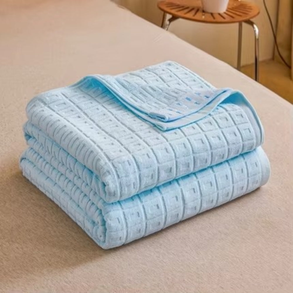 Breeze Waffle Cotton Summer Bedspread - Throw Blanket