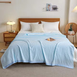 Breeze Waffle Cotton Summer Bedspread - Throw Blanket