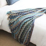 Glad Striped Throw Blanket with Tassels - Sofa Throw