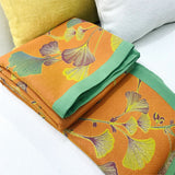 Lund Reversible Jacquard Quilt - Ginkgo Bed Cover