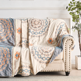 Boho Cotton Throw Blanket - Mandala Bedspread & Sofa Throw