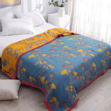 Lund Reversible Jacquard Quilt - Ginkgo Bed Cover