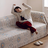 Reversible Cotton Throw Blanket - Sofa Cover & Bedspread