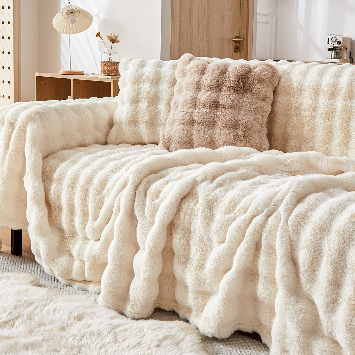 CloudFur Cushion Cover - Faux Fur Throw Pillow Cover 45cm