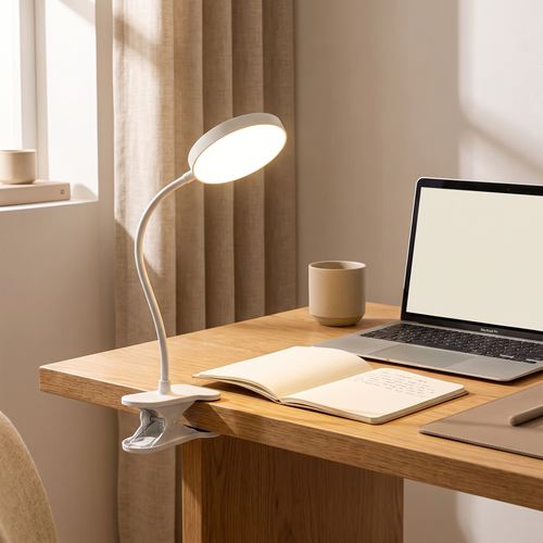 Halden Clamp Lamp on a study desk