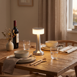 Halden Cordless Bar Lamp on a home dining table