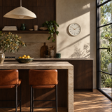 Creme silent wall clock in a Sydney kitchen