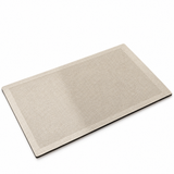 Quick-dry bath mat design D, beige woven texture, on white background