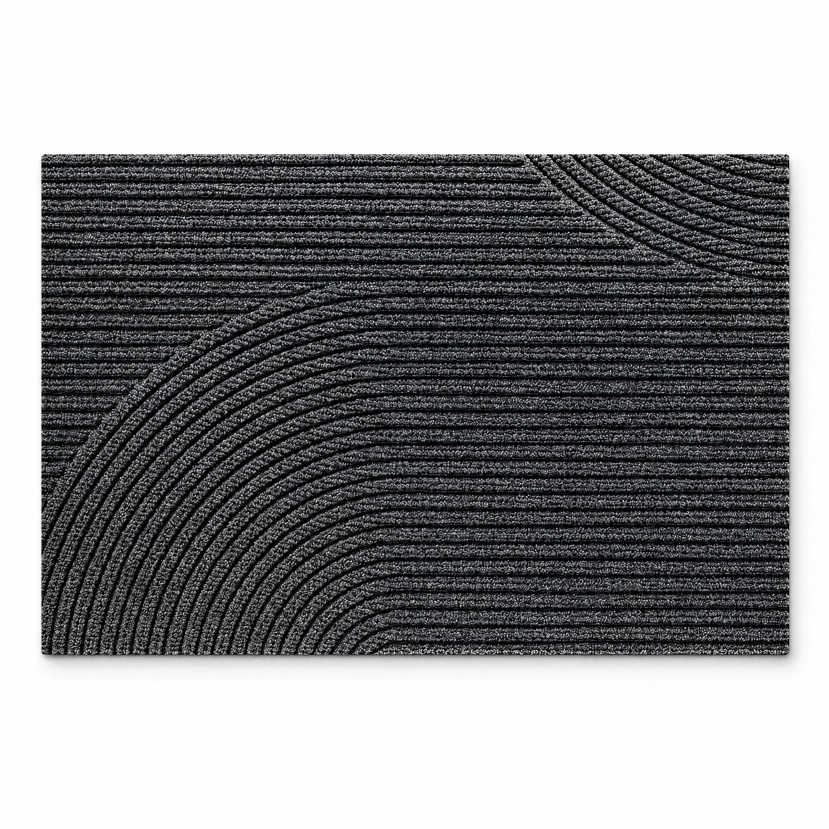 Non-slip door mat in grey on white background