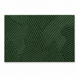 Non-slip door mat in green on white background