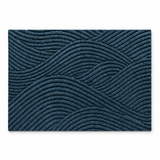 Non-slip door mat in blue on white background