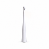 Aften cordless LED table lamp in white on white background