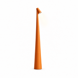 Aften cordless LED table lamp in orange on white background
