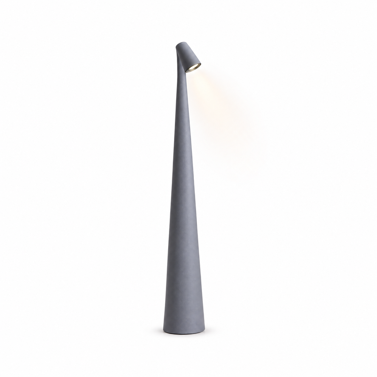 Aften cordless LED table lamp in grey on white background