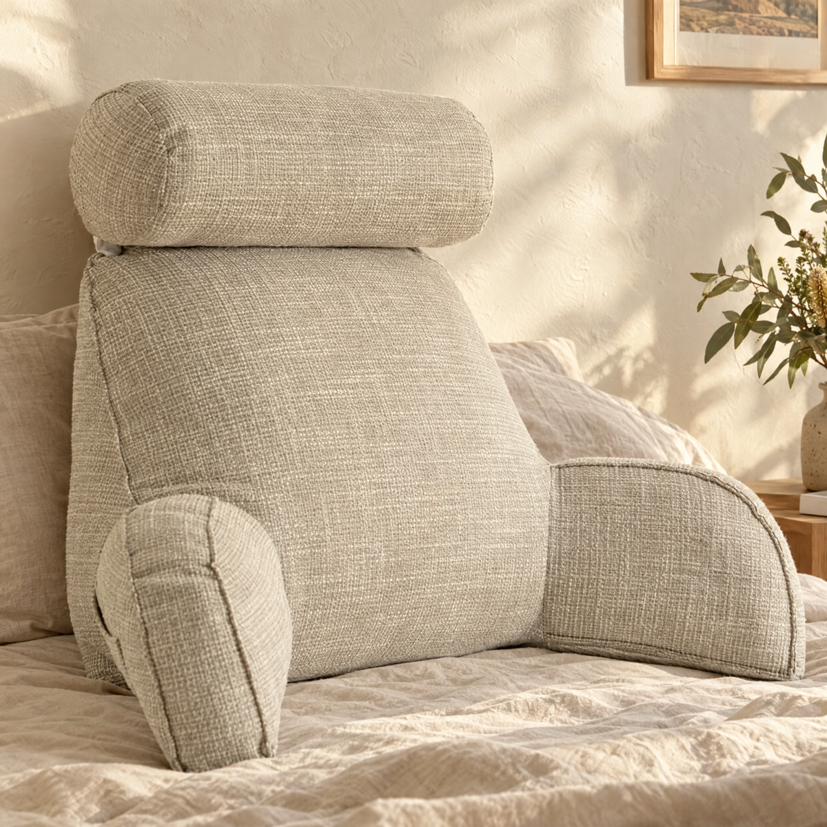 Stöd Back Cushion in a sunlit Sydney bedroom