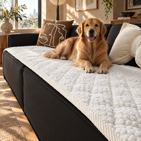 Pet couch cover in a Sydney living room