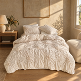 Pinch pleat quilt cover set in a Sydney bedroom