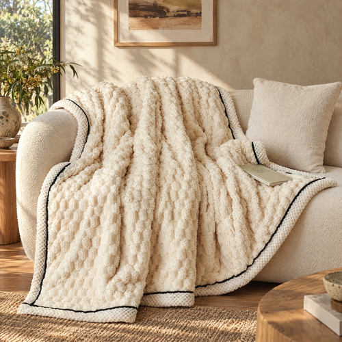 Bubble fleece throw in a Sydney home