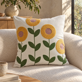 Botanica woven floral cushion cover in a Sydney home