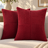 Corduroy cushion cover close-up
