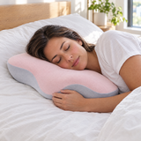 CloudContour Pillow in Blush Pink in use