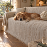 Anti-Scratch Washable Sofa Cover in Almond Cream – living room