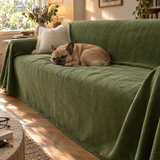 Durable Pet Friendly Herringbone Sofa/Couch Cover in Moss Green – living room