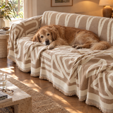 Geometric Boho Style Sofa/Couch Cover in Beige bohemian – living room