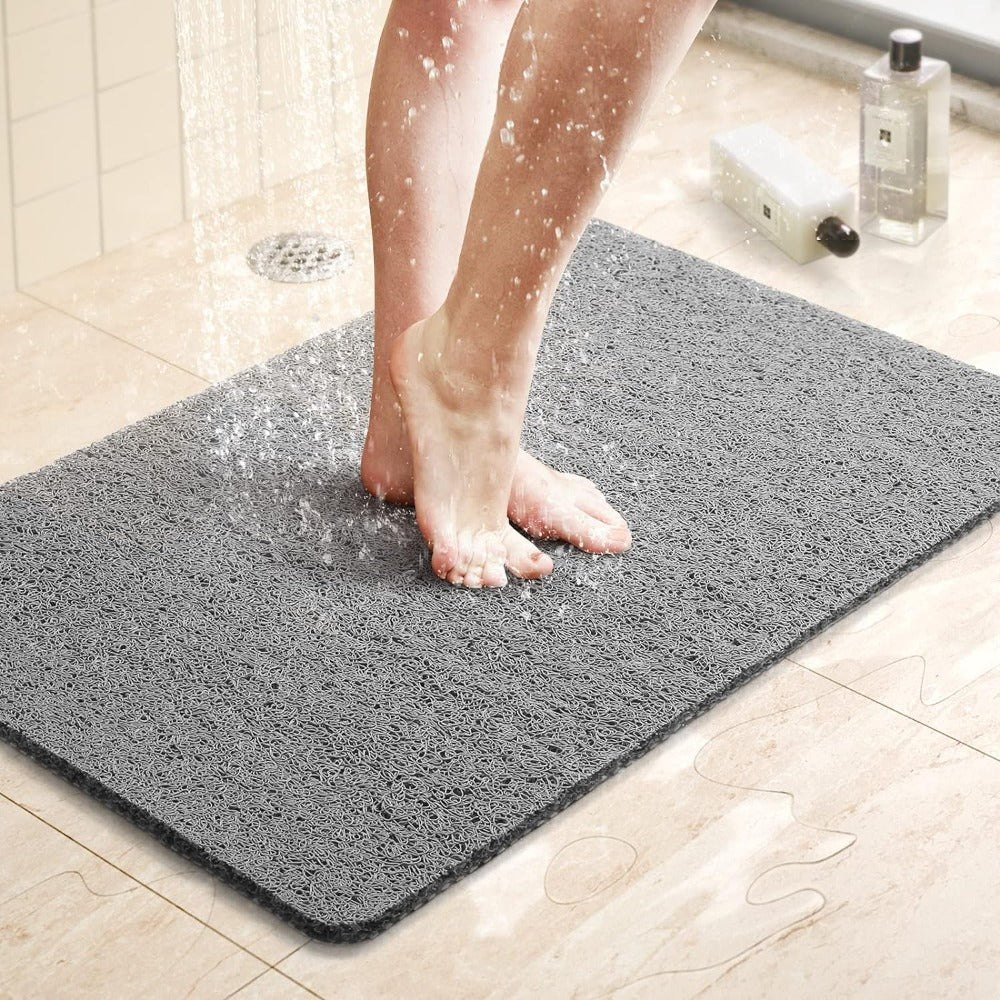 Non-Slip Shower Mat - Quick Drain, Washable, Cut to Size