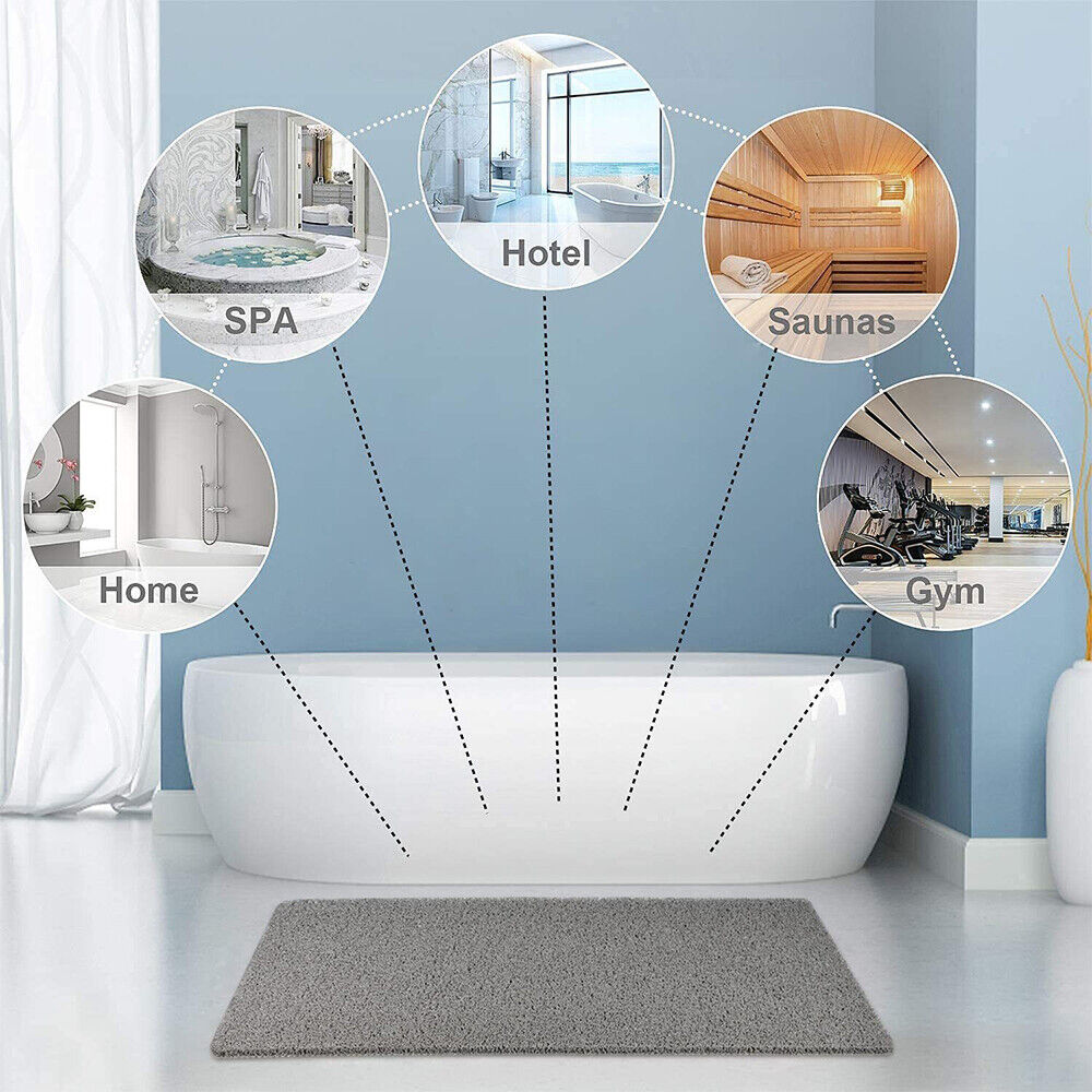 Non-Slip Shower Mat - Quick Drain, Washable, Cut to Size