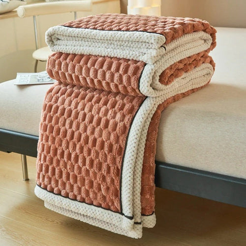Bubble Fleece Blanket - Textured Sherpa Sofa & Bed Throw