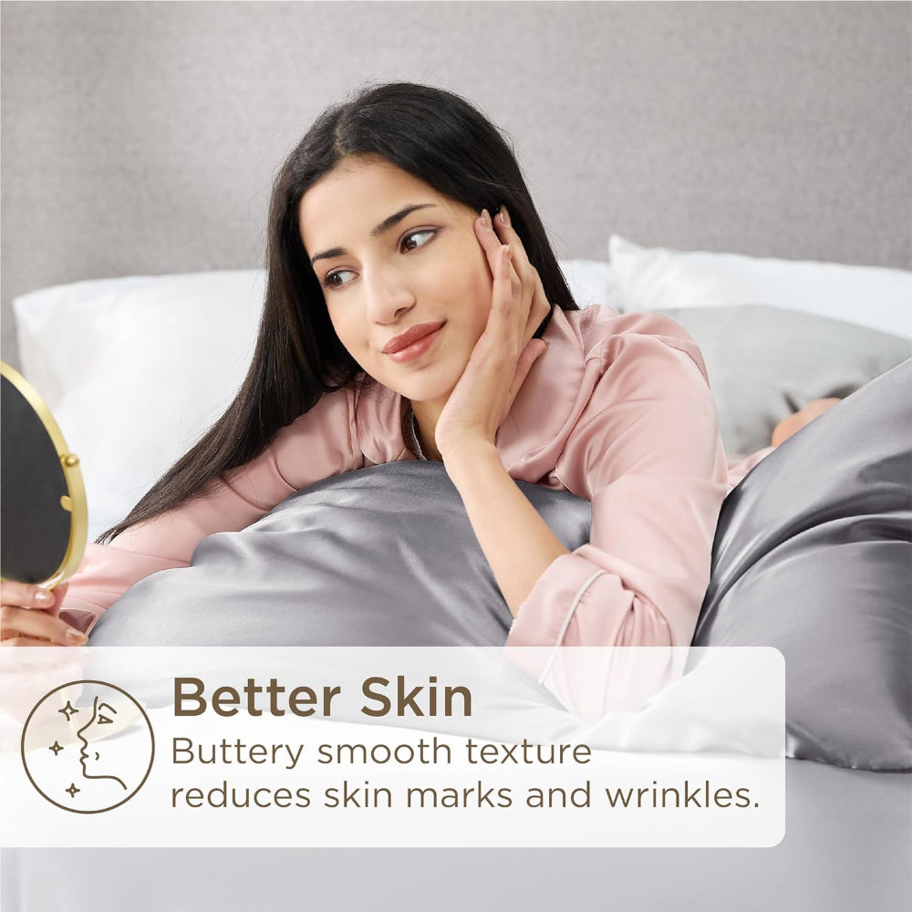 Beauty Sleep Silk Pillowcase Set of 2 - Smooth for Hair